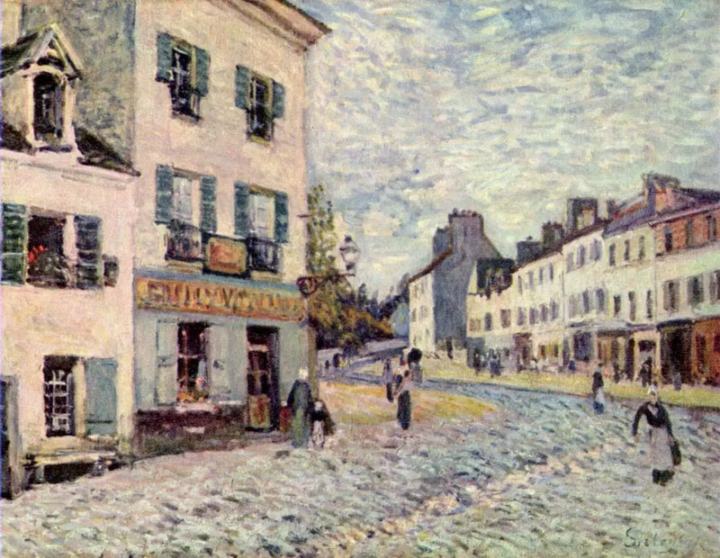 En gate i Marly - Alfred Sisley
