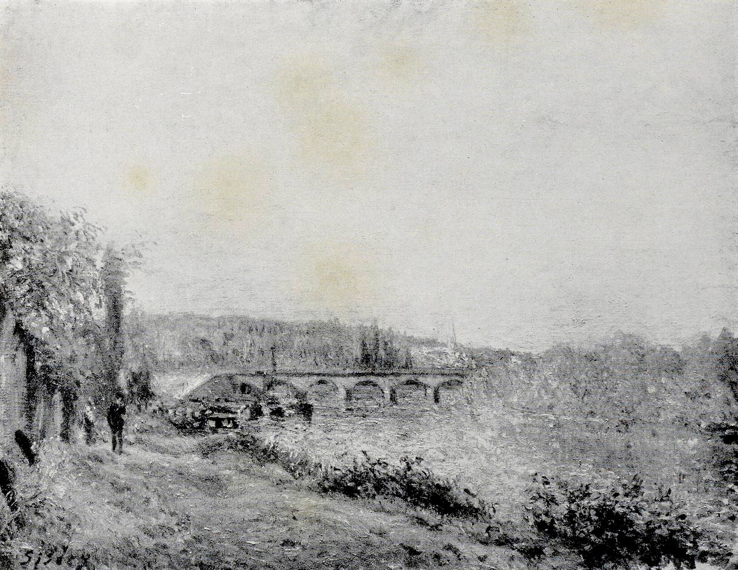 Reproduction du tableau « Les bords de la Seine en été - Alfred Sisley » par Alpha Reproduction en peinture à l’huile