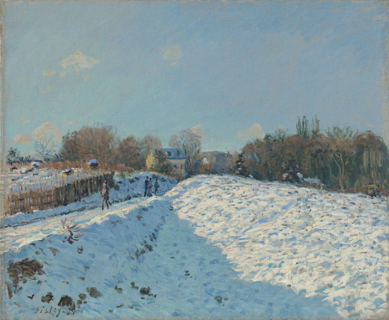 Reproduction du tableau « Effet de neige à Louveciennes - Alfred Sisley » par Alpha Reproduction en peinture à l’huile
