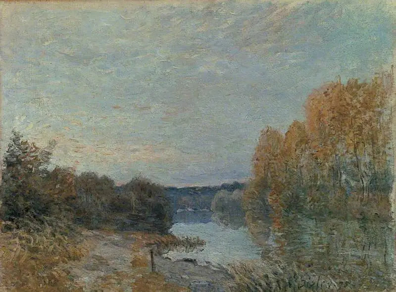 Reproduction du tableau « Soleil couchant - Alfred Sisley » par Alpha Reproduction en peinture à l’huile