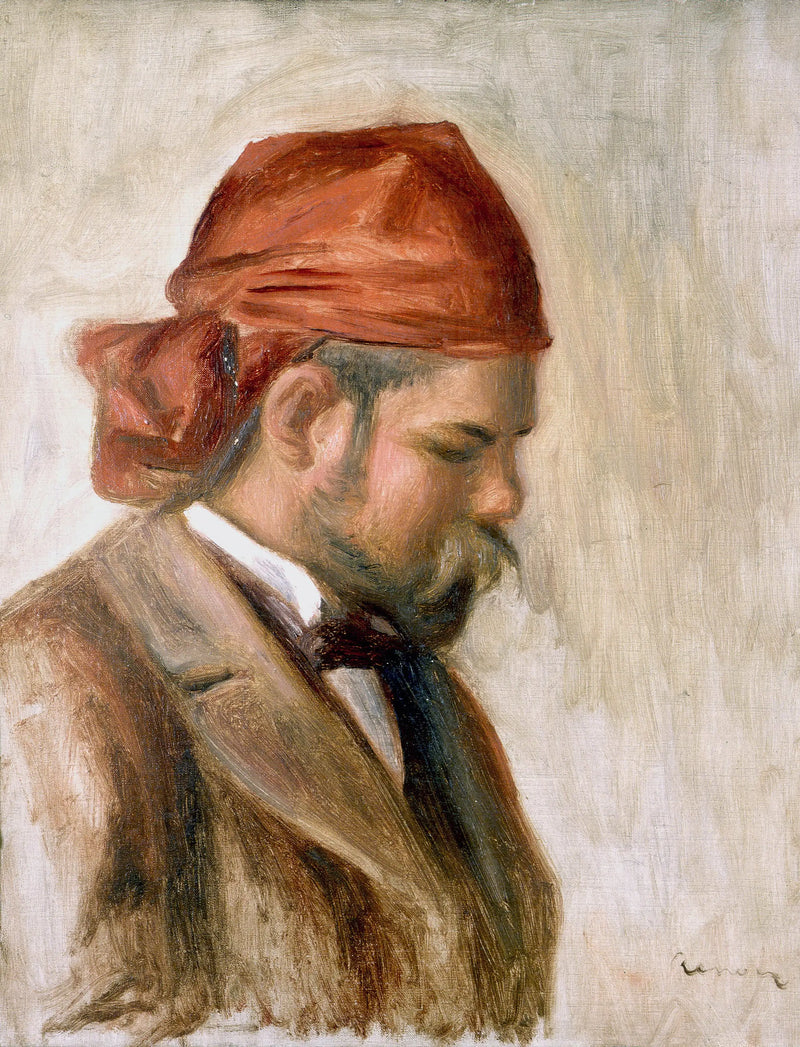 Ambroise Vollard med rød skjerf - Pierre-Auguste Renoir