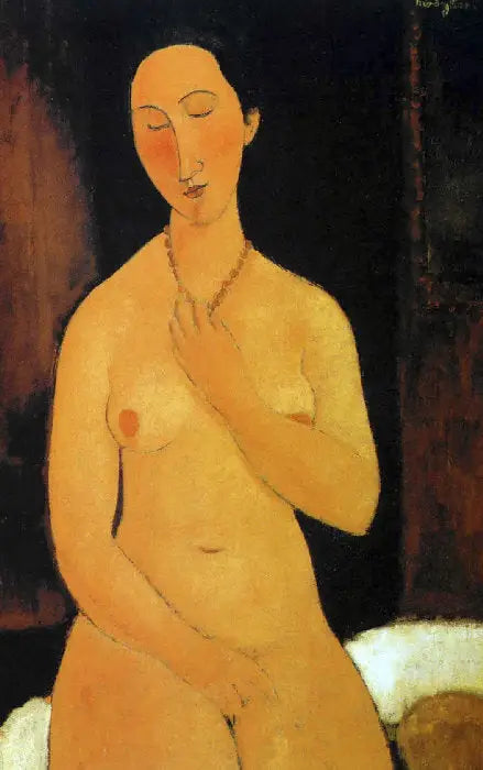 Nå sitter med kragen - Amedeo Modigliani