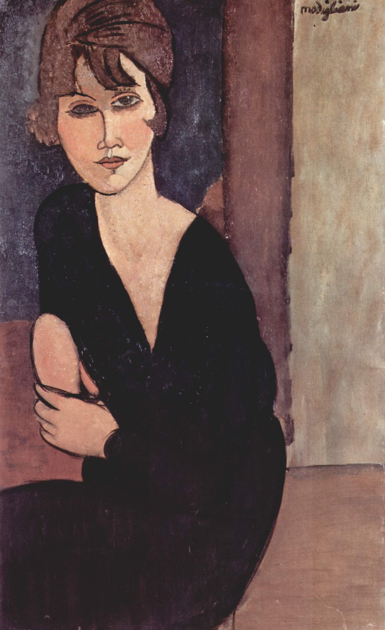 Reproduction du tableau « Portrait de Madame Reynouard - Amedeo Modigliani » par Alpha Reproduction en peinture à l’huile