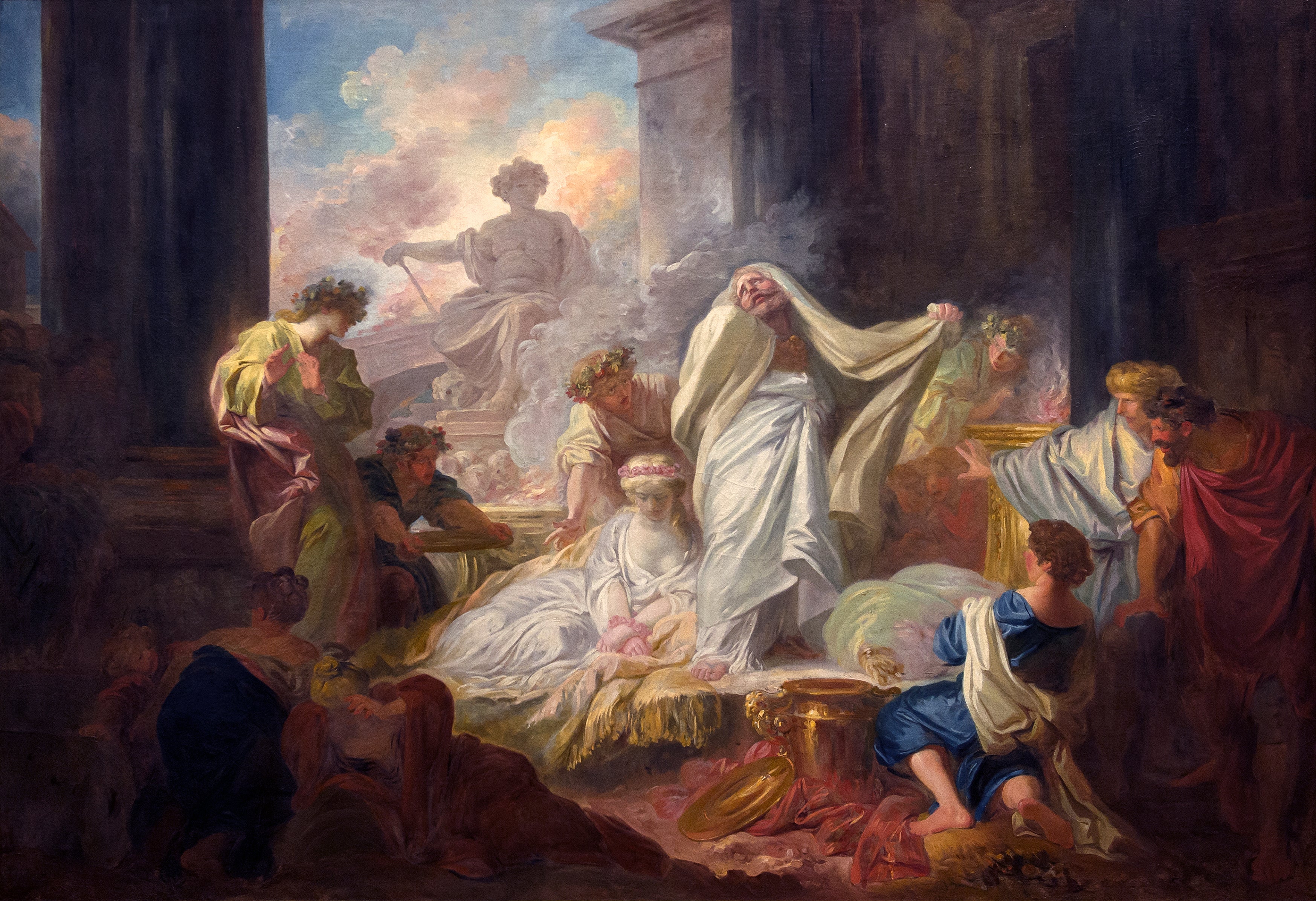 Corésus et Callirrhoé, esquisse - Jean-Honoré Fragonard