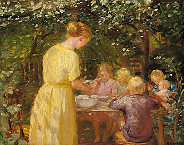 Déjeuner de midi dans le jardin - Anna Ancher - Alpha Reproduction