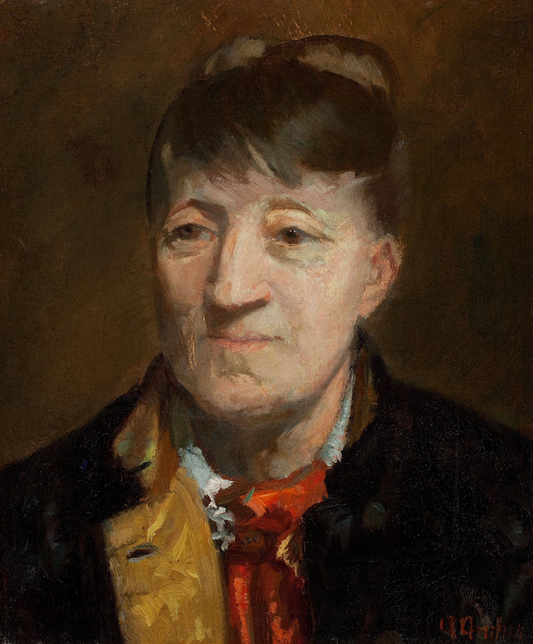 Portrait de la peintre norvégienne Kitty Kielland. - Anna Ancher - Alpha Reproduction