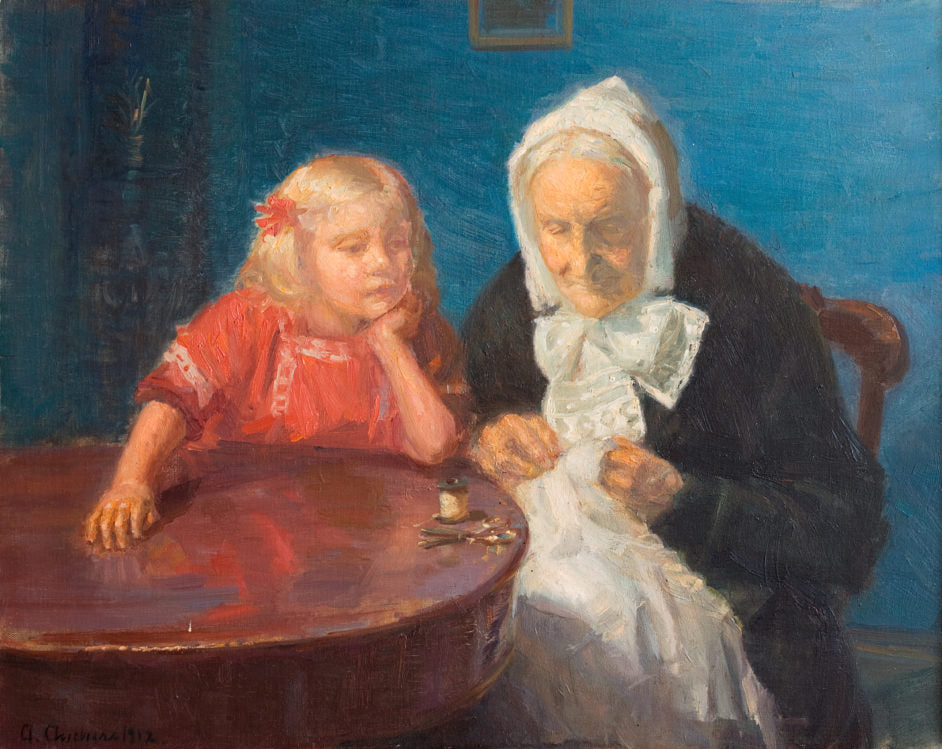Divertir grand-mère - Anna Ancher - Alpha Reproduction