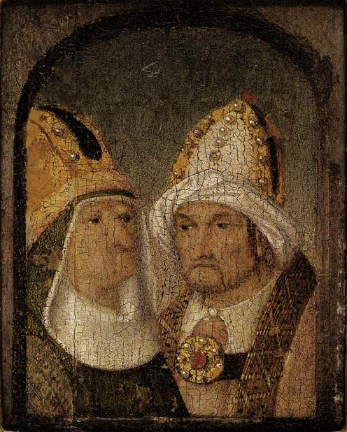 To mitrede figurer - Hieronymus Bosch