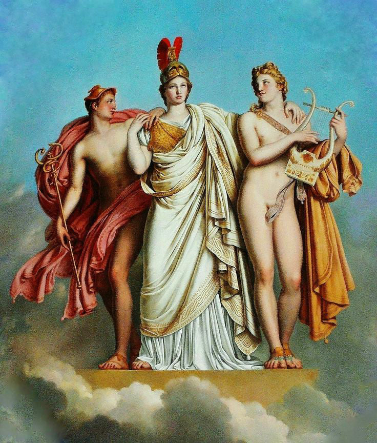 Minerve entre Apollon et Mercure - Anne-Louis Girodet