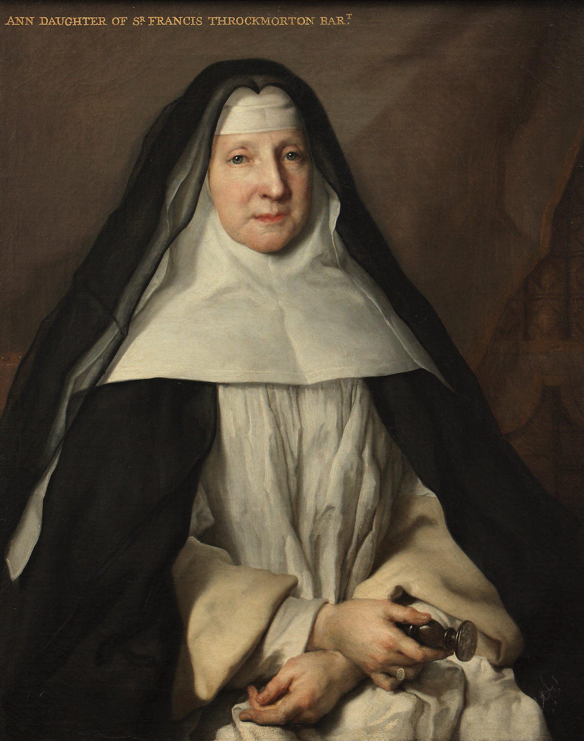 Anne Frances Throckmorton (1664-1734), prieure du couvent augustinien anglais Notre-Dame-de-Sion, Paris - Nicolas de Largillière