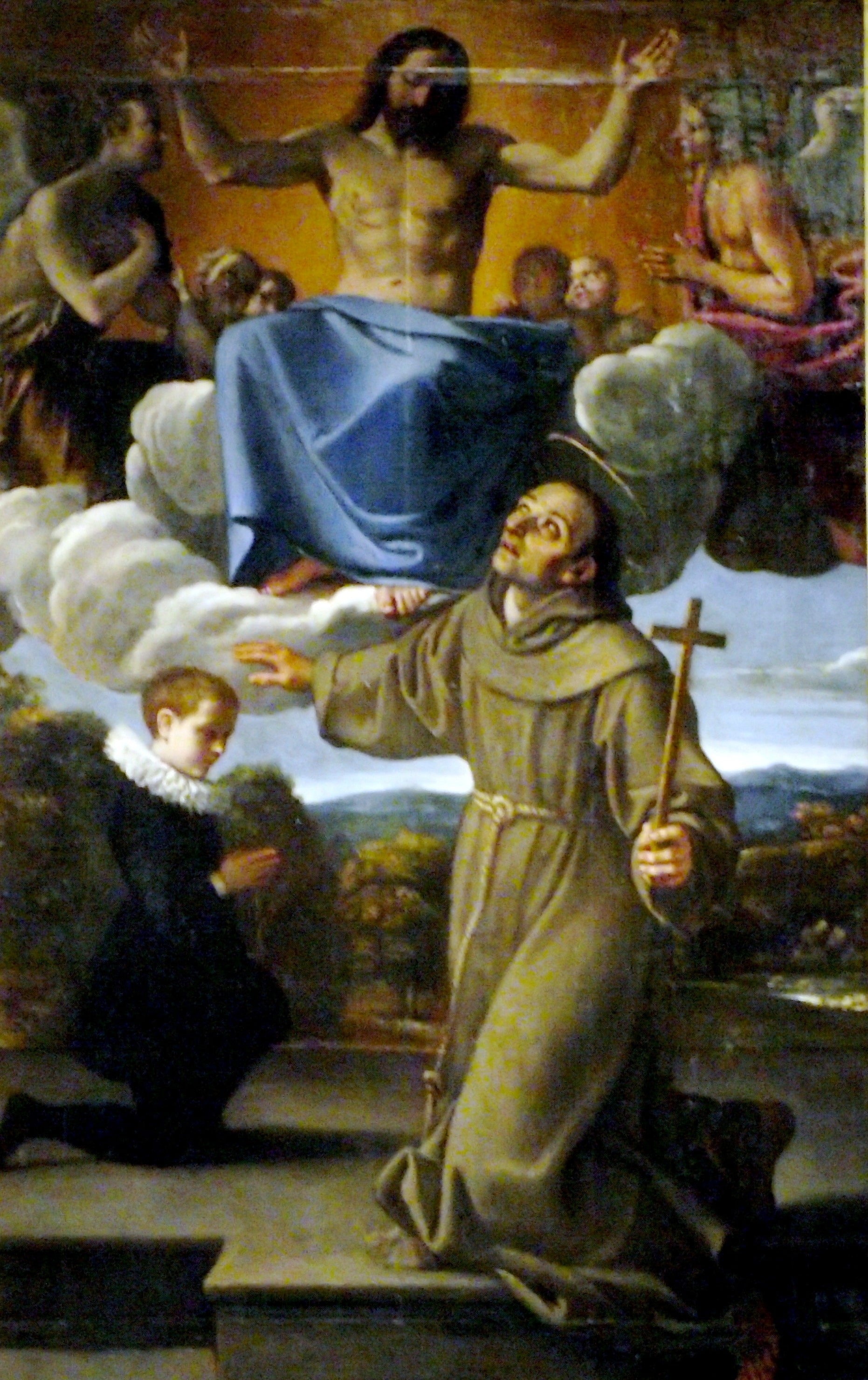 Saint Diego d'Alcalá présente au Christ le fils de Juan de Herrera - Annibale Carracci