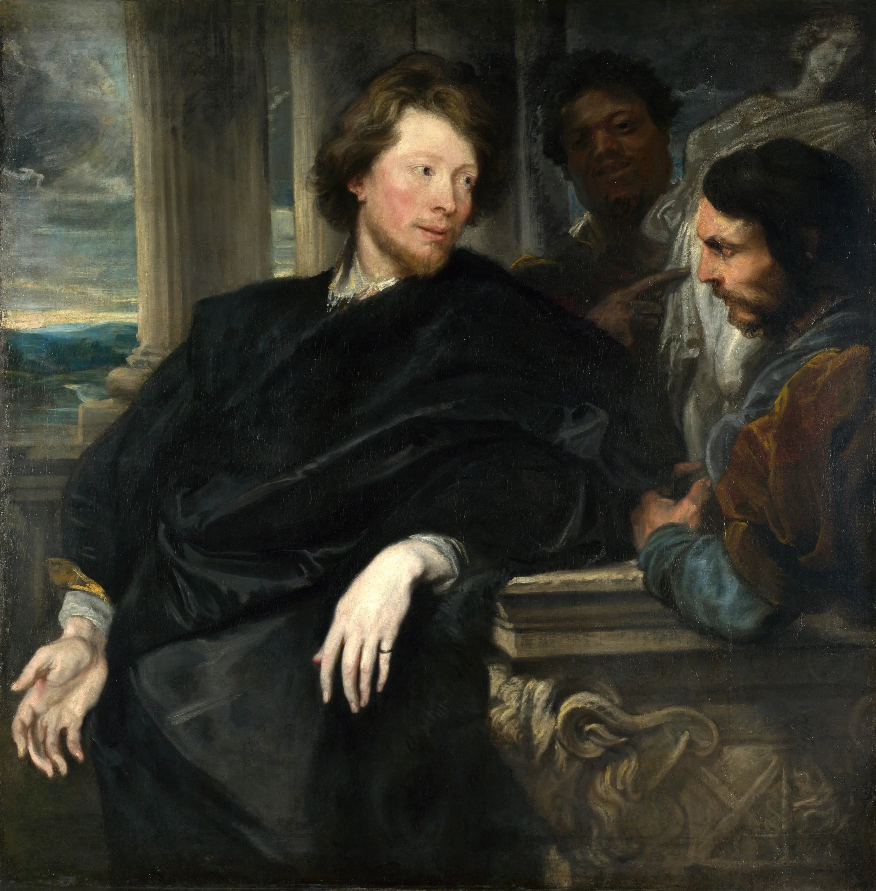 Portrait de George Gage avec deux accompagnateurs - Antoine van Dyck - Alpha Reproduction