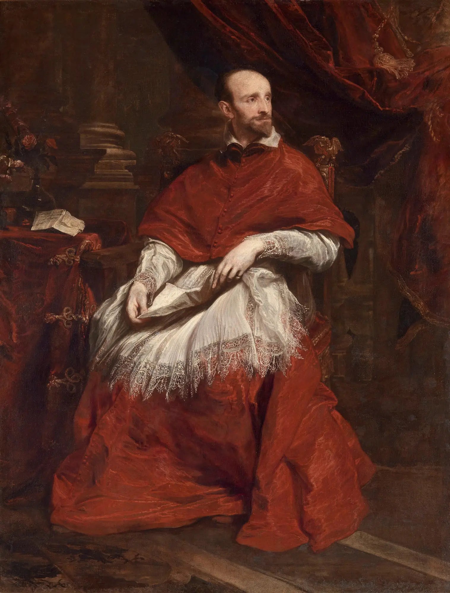 Portrait du cardinal Guido Bentivoglio - Antoine van Dyck - Alpha Reproduction