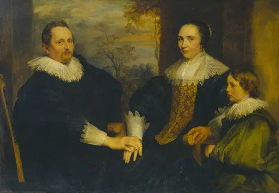 Portrait de Sebastiaan Leerse de sa femme et de son fils - Antoine van Dyck - Alpha Reproduction