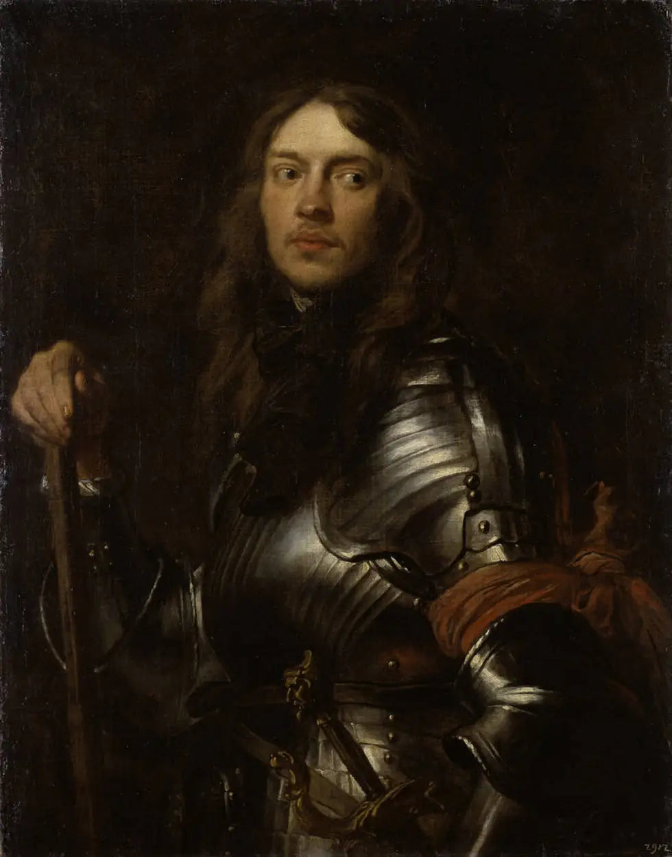 Portrait d’un homme en armure avec une écharpe rouge - Antoine van Dyck - Alpha Reproduction