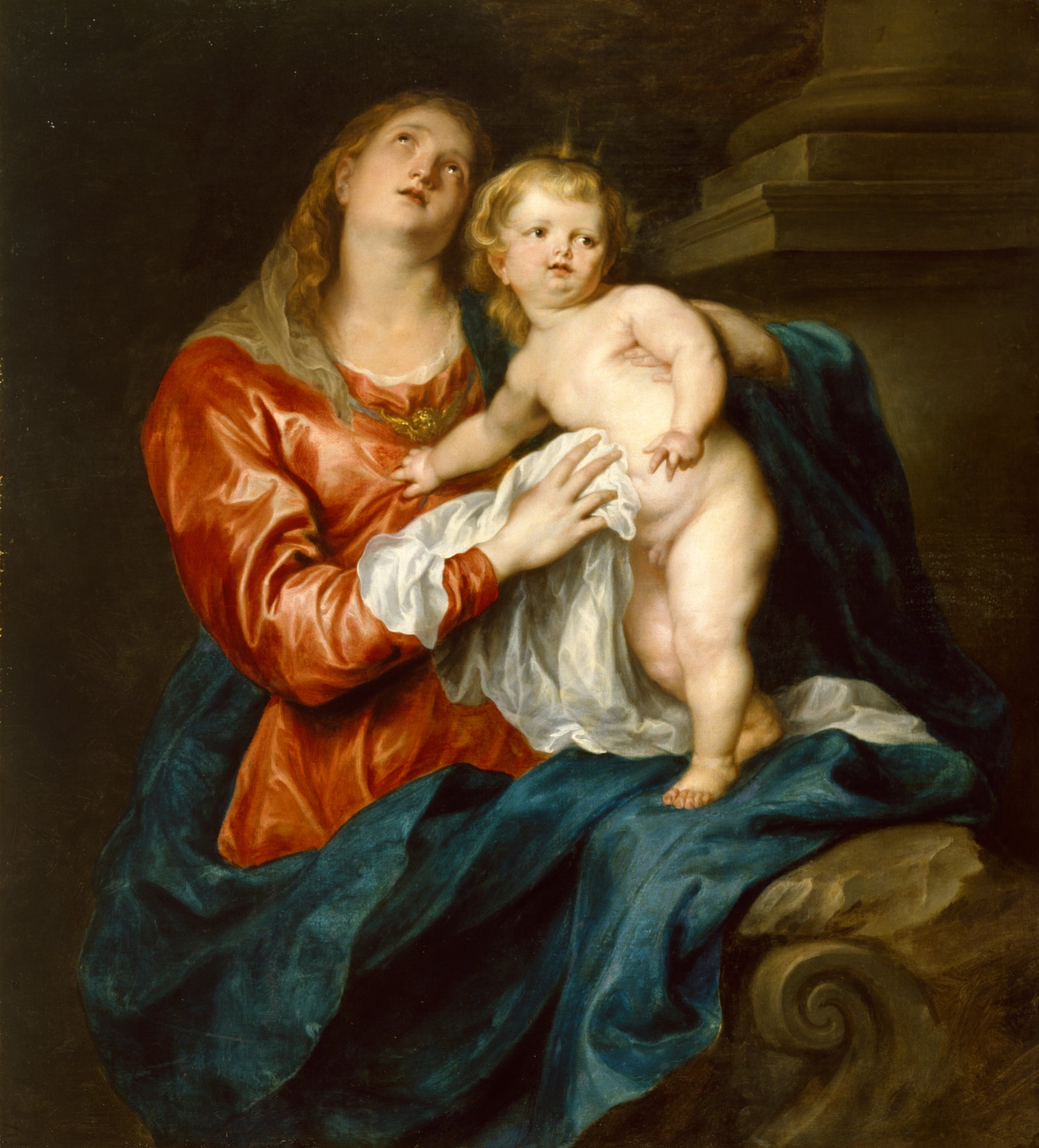 Vierge à l'Enfant. - Antoine van Dyck