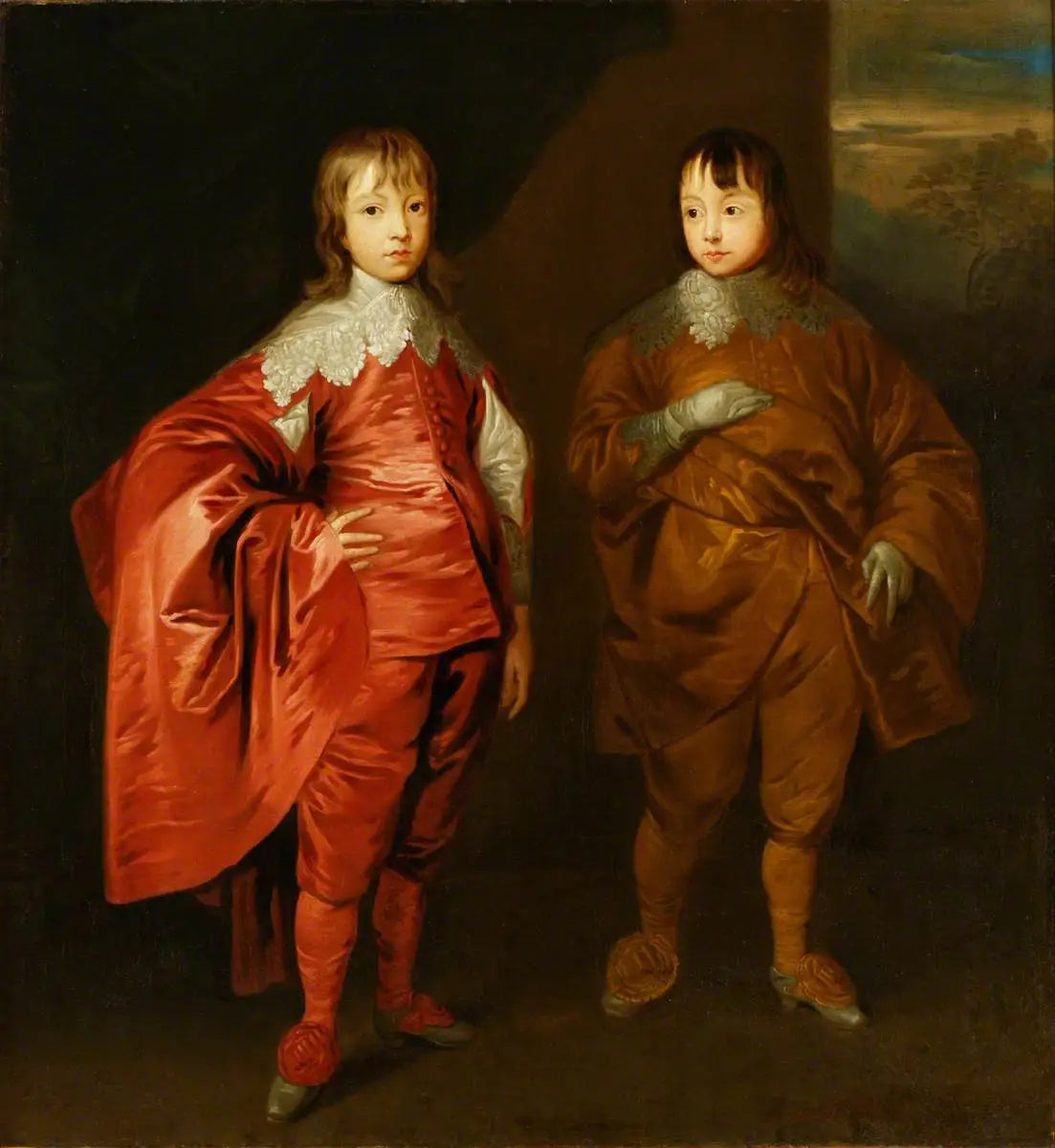 George Villiers (1628–1687) 2e duc de Buckingham avec son frère Lord Francis Villiers (1629–1648) - Antoine van Dyck