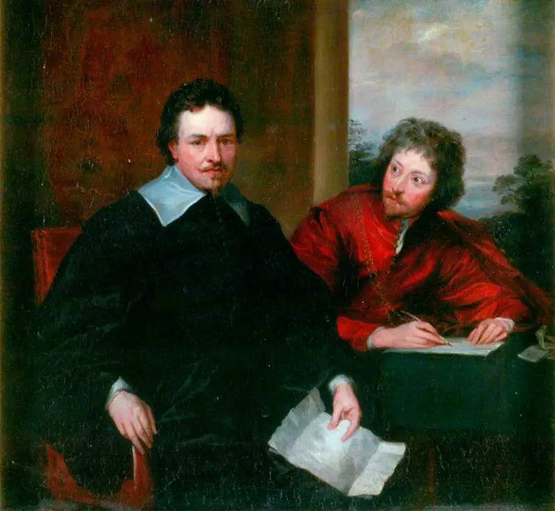 Thomas Wentworth (1593–1641) 1er comte de Strafford et son secrétaire Sir Philip Mainwaring (1589–1661) - Antoine van