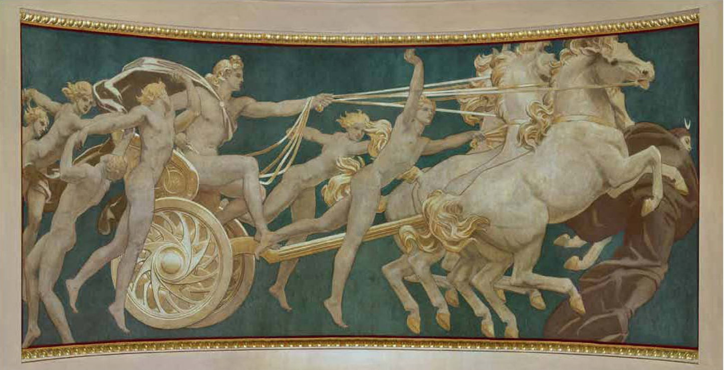 Reproduction du tableau « Apollon dans son char avec les heures - John Singer Sargent » par Alpha Reproduction en peinture à l’huile