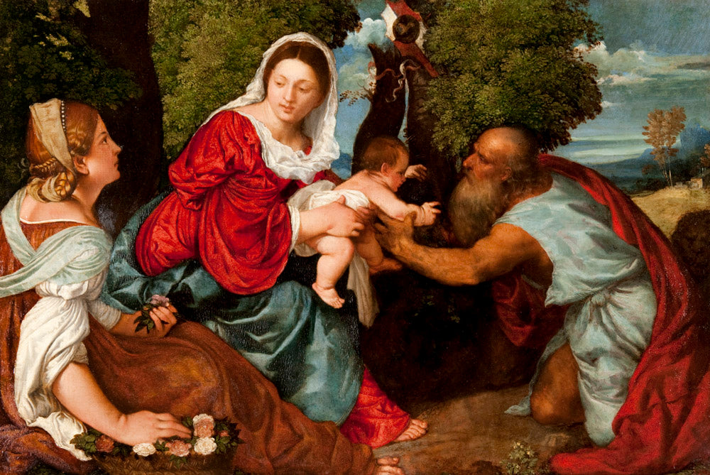 La Vierge à l'Enfant avec saint Jérôme et sainte Dorothée - Titian