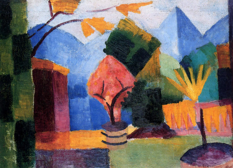Hage ved Thuner-sjøen av August Macke - August Macke