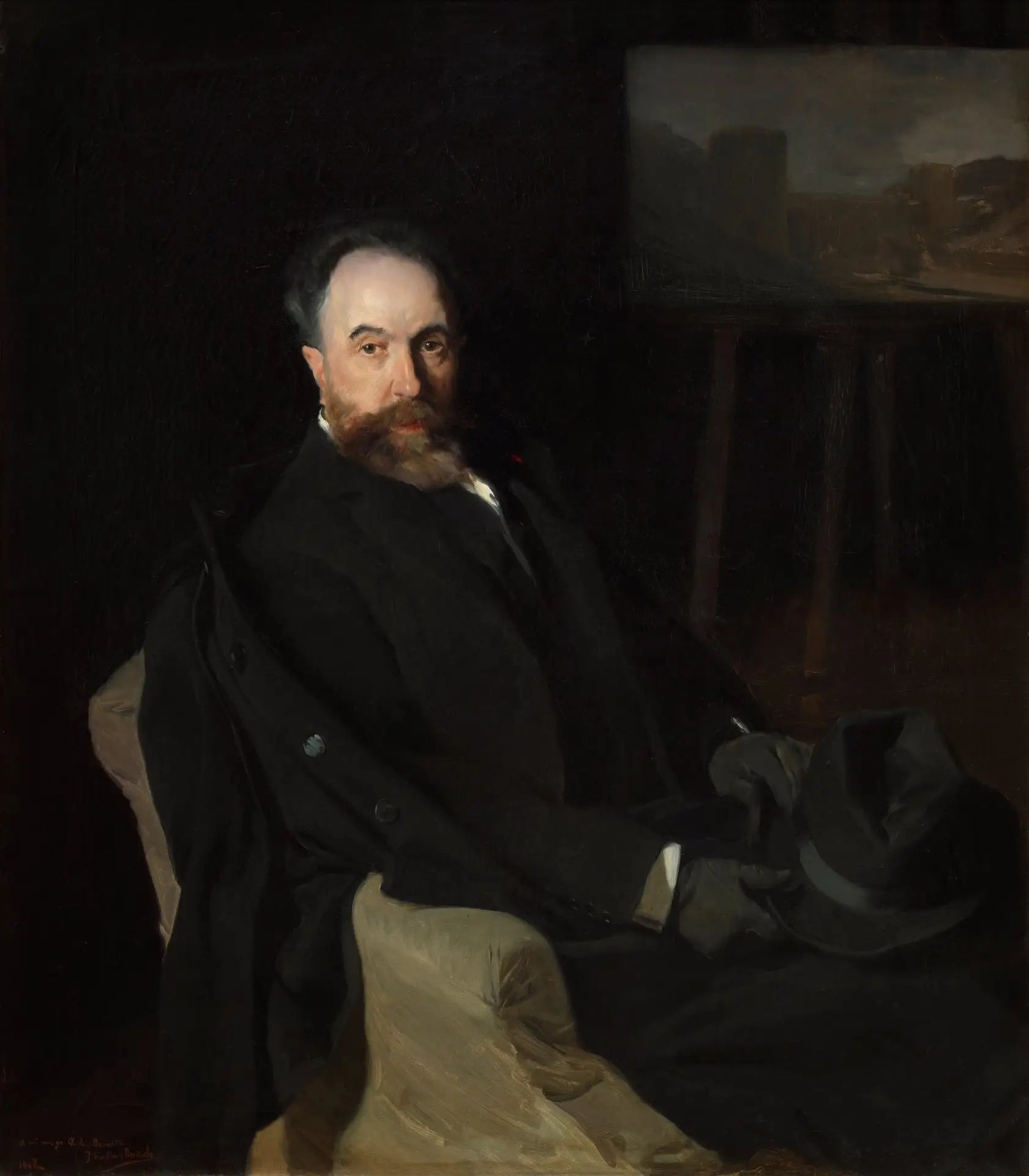 Reproduction du tableau « Le peintre Aureliano de Beruete - Joaquín Sorolla » par Alpha Reproduction en peinture à l’huile