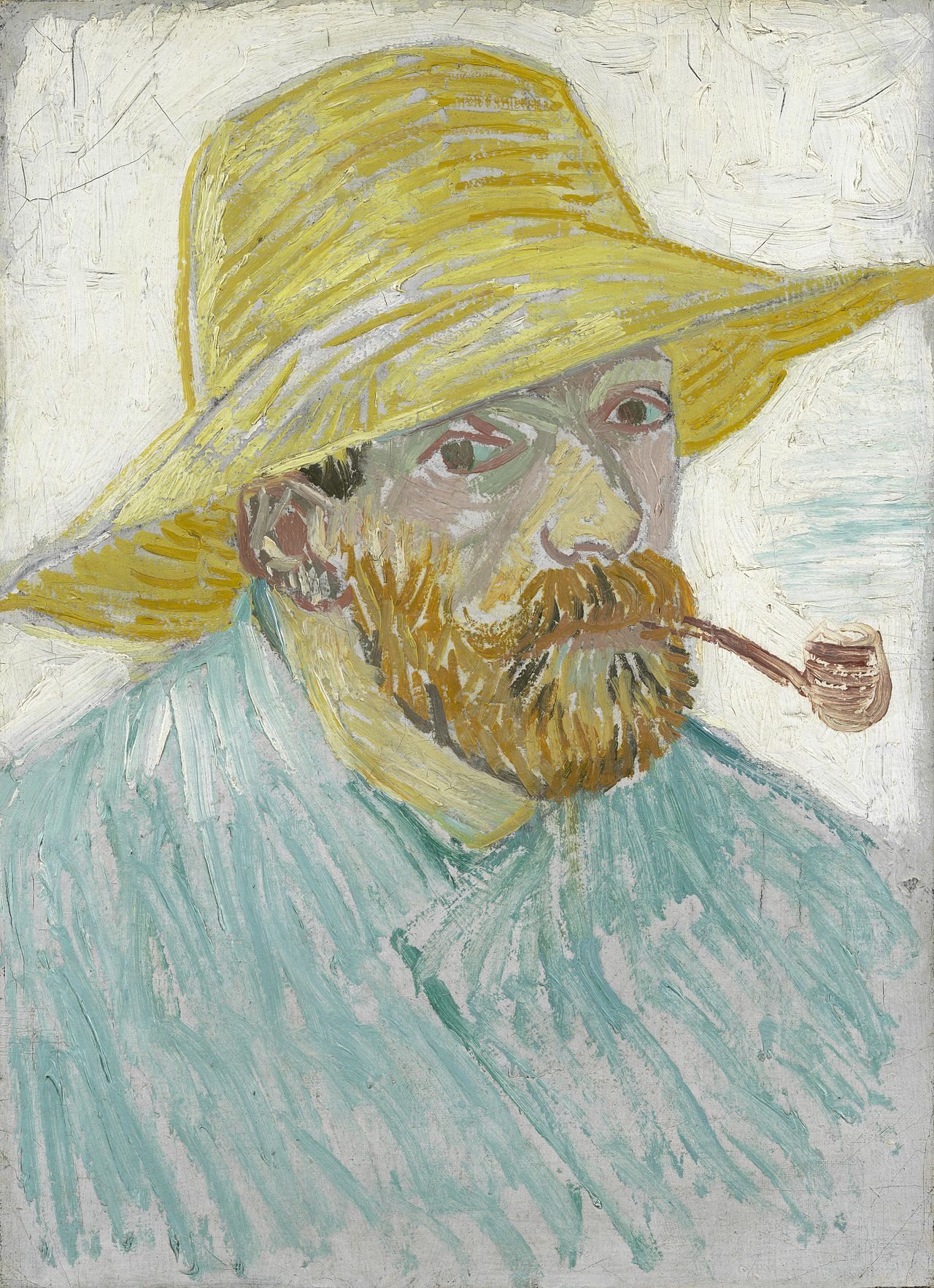 🎨 Selvportrett med stråhatt og pipe – Vincent van Gogh