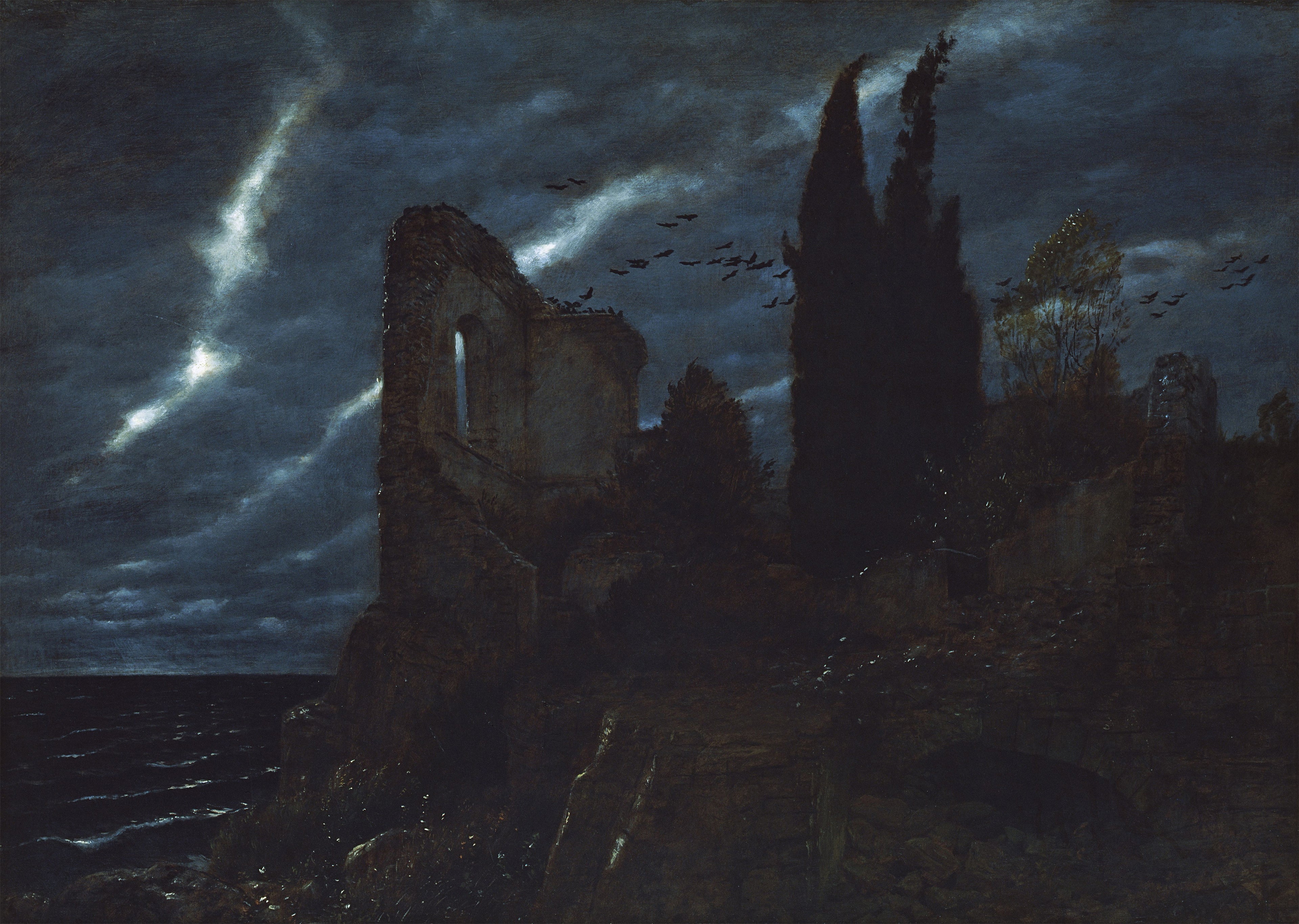 Ruines sur la côte - Arnold Böcklin