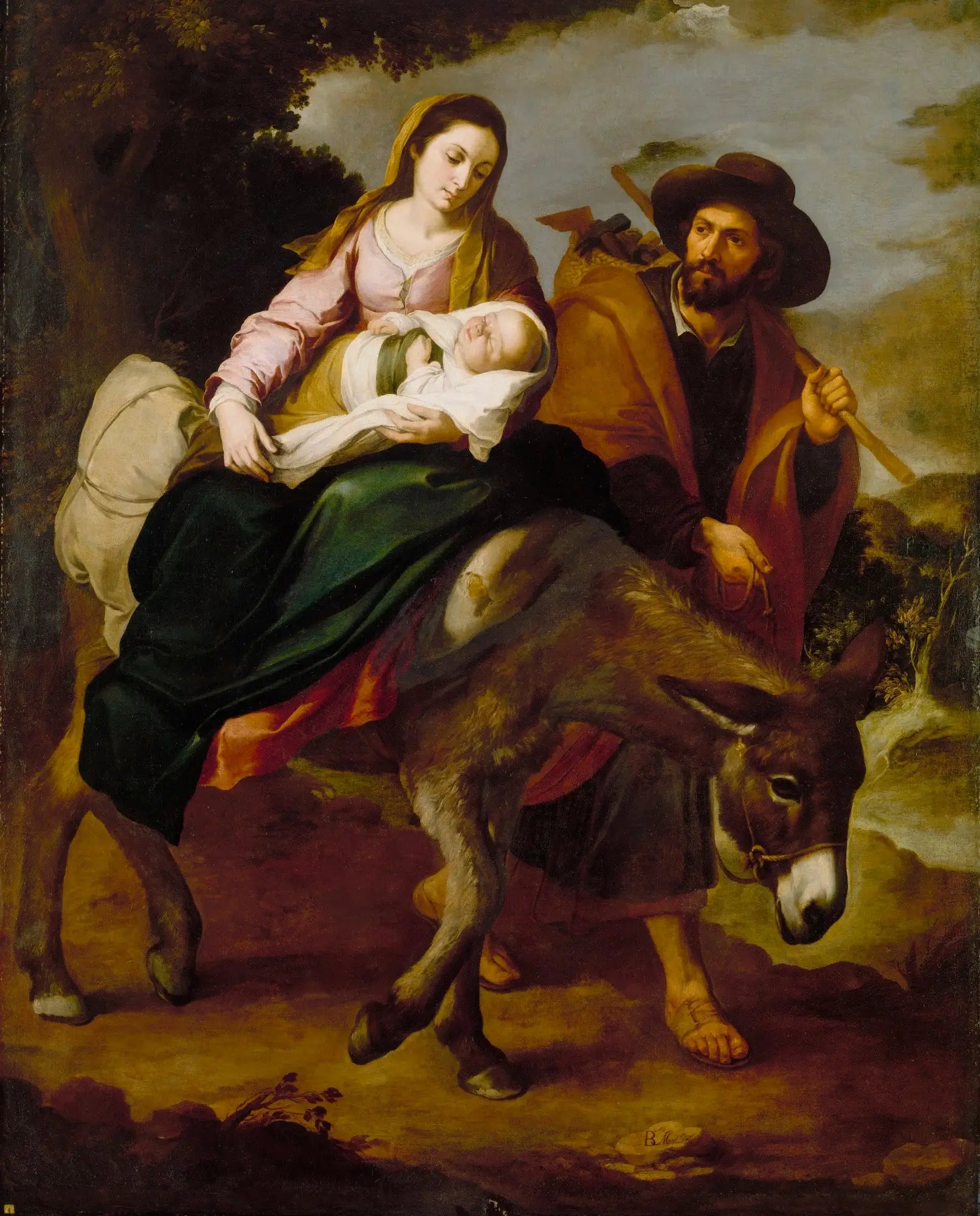 La fuite en Egypte - Bartolomé Esteban Murillo - Alpha Reproduction