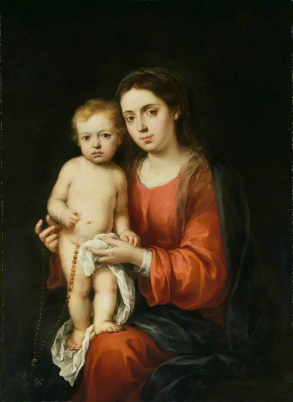 La Vierge à l’Enfant avec un chapelet - Bartolomé Esteban Murillo - Alpha Reproduction