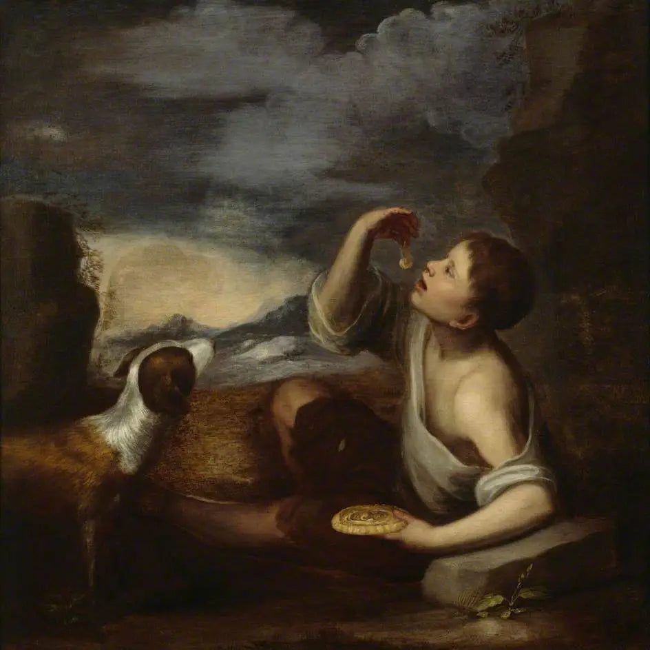 Un garçon espagnol avec un chien - Bartolomé Esteban Murillo - Alpha Reproduction