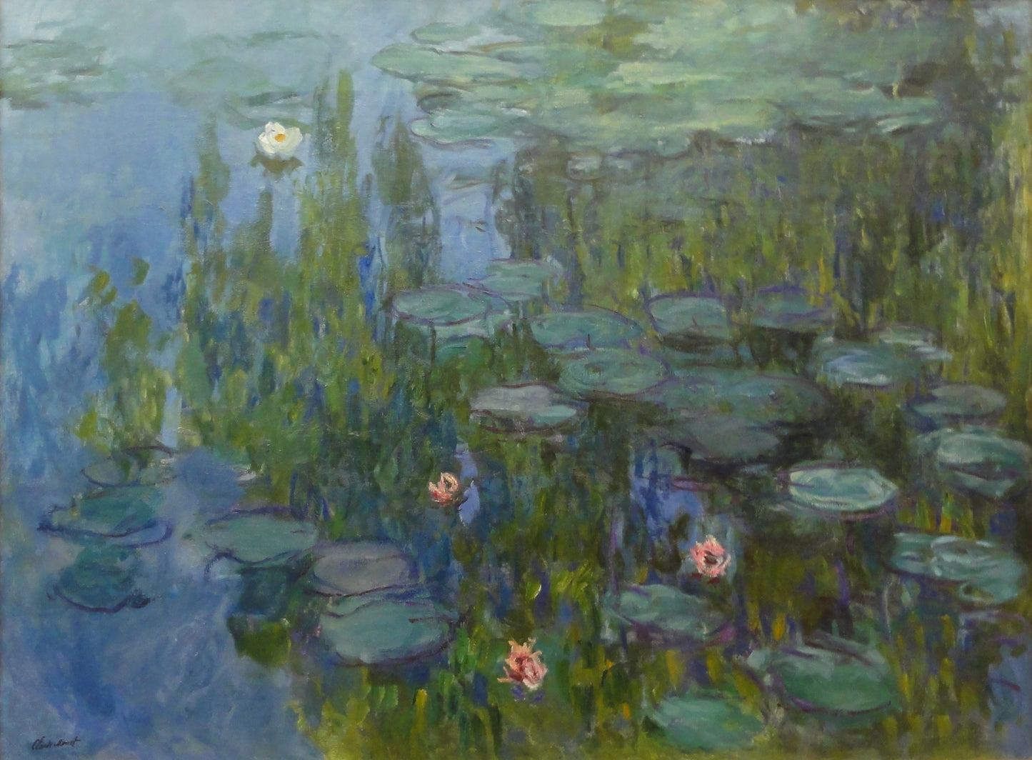 🌿 Nymfeas med dype toner og blomstrende lys – Claude Monet