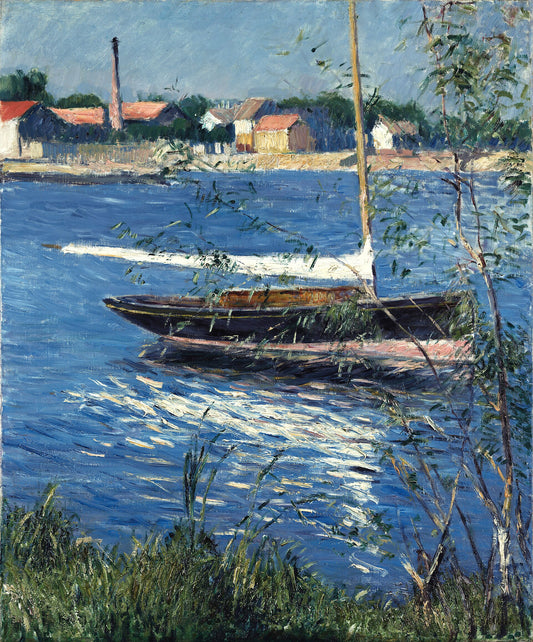 Reproduction du tableau « Bateau au mouillage sur la Seine à Argenteuil - Gustave Caillebotte » par Alpha Reproduction en peinture à l’huile