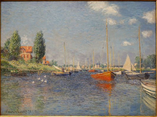 ⛵ Rødt skip i Argenteuil – Claude Monet (1875)