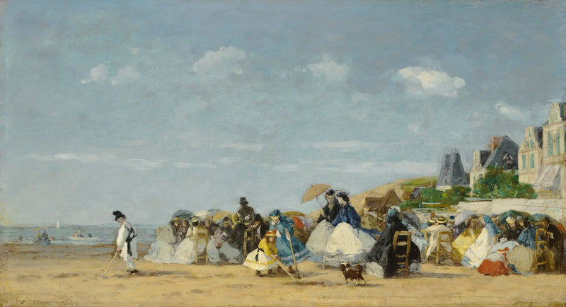 Stranden i Trouville - Eugène Boudin