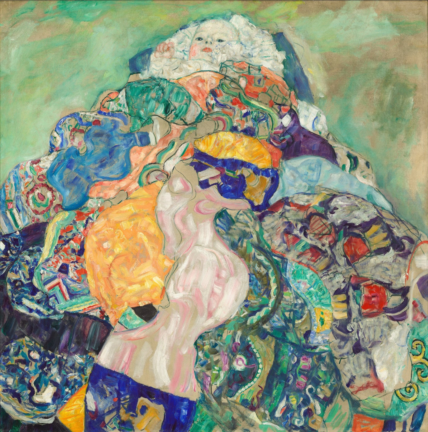 👶🎨 Baby i vuggen – Gustav Klimt (1917–1918)