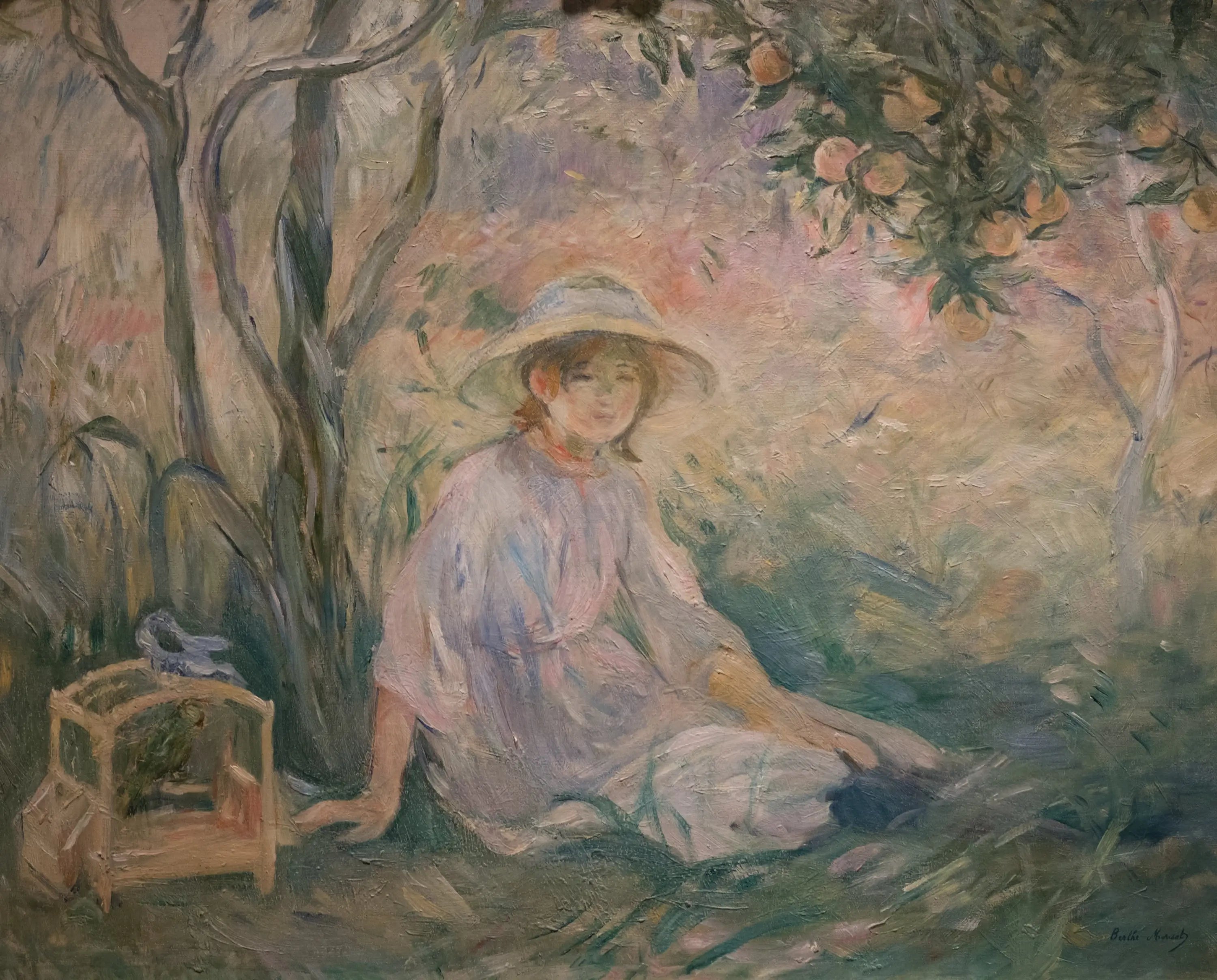Reproduction du tableau « Sous l'oranger - Berthe Morisot » par Alpha Reproduction en peinture à l’huile