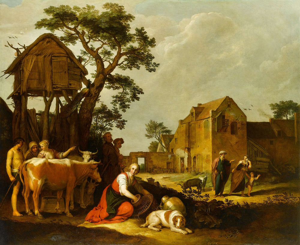 Paysage rural après l'expulsion d'Agar et d'Ismaël (Genèse 21:14-21) - Abraham Bloemaert image 1 copie de tableau peinte à la main