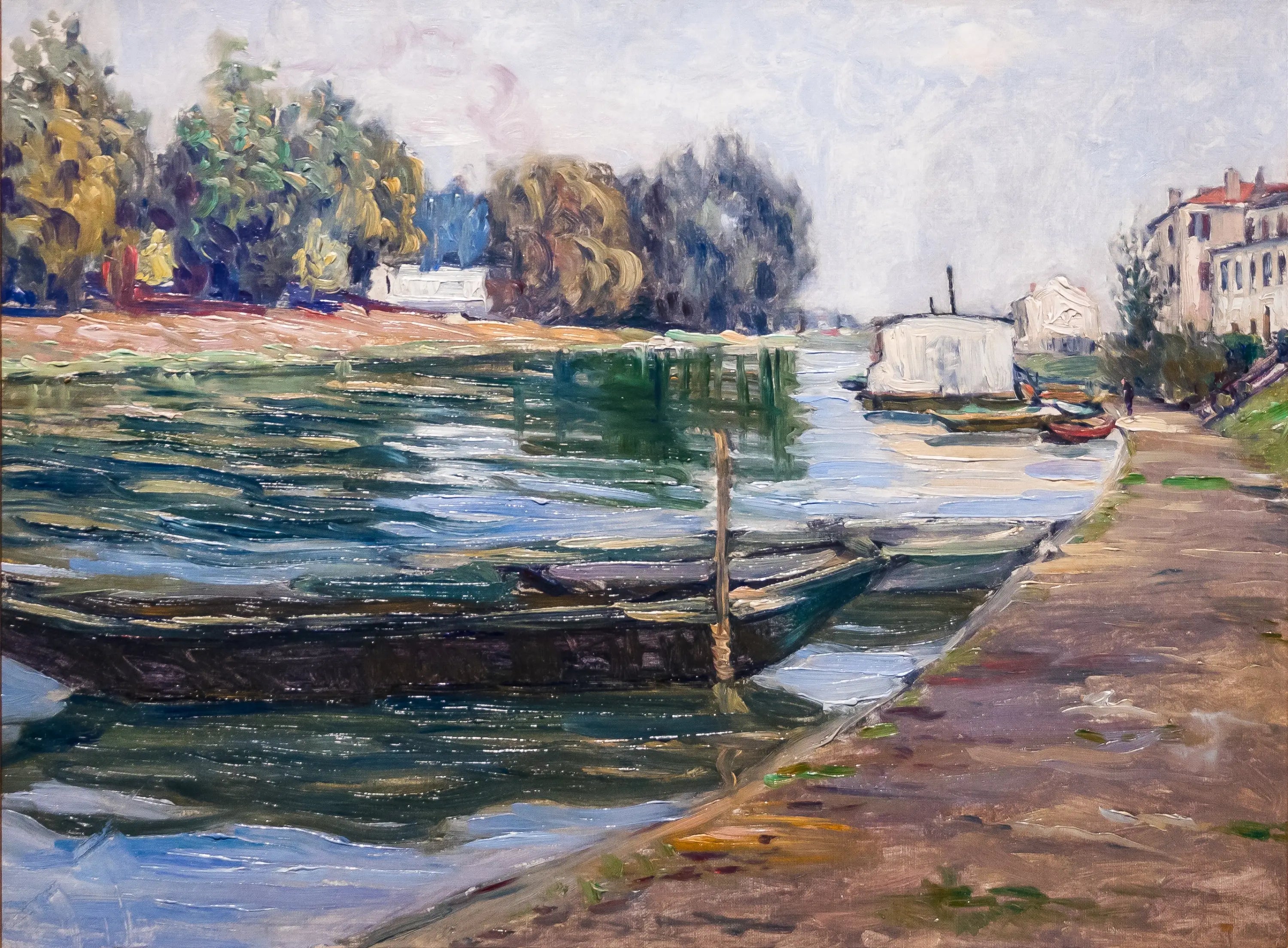 Reproduction du tableau « Bords de Seine - Gustave Caillebotte » par Alpha Reproduction en peinture à l’huile