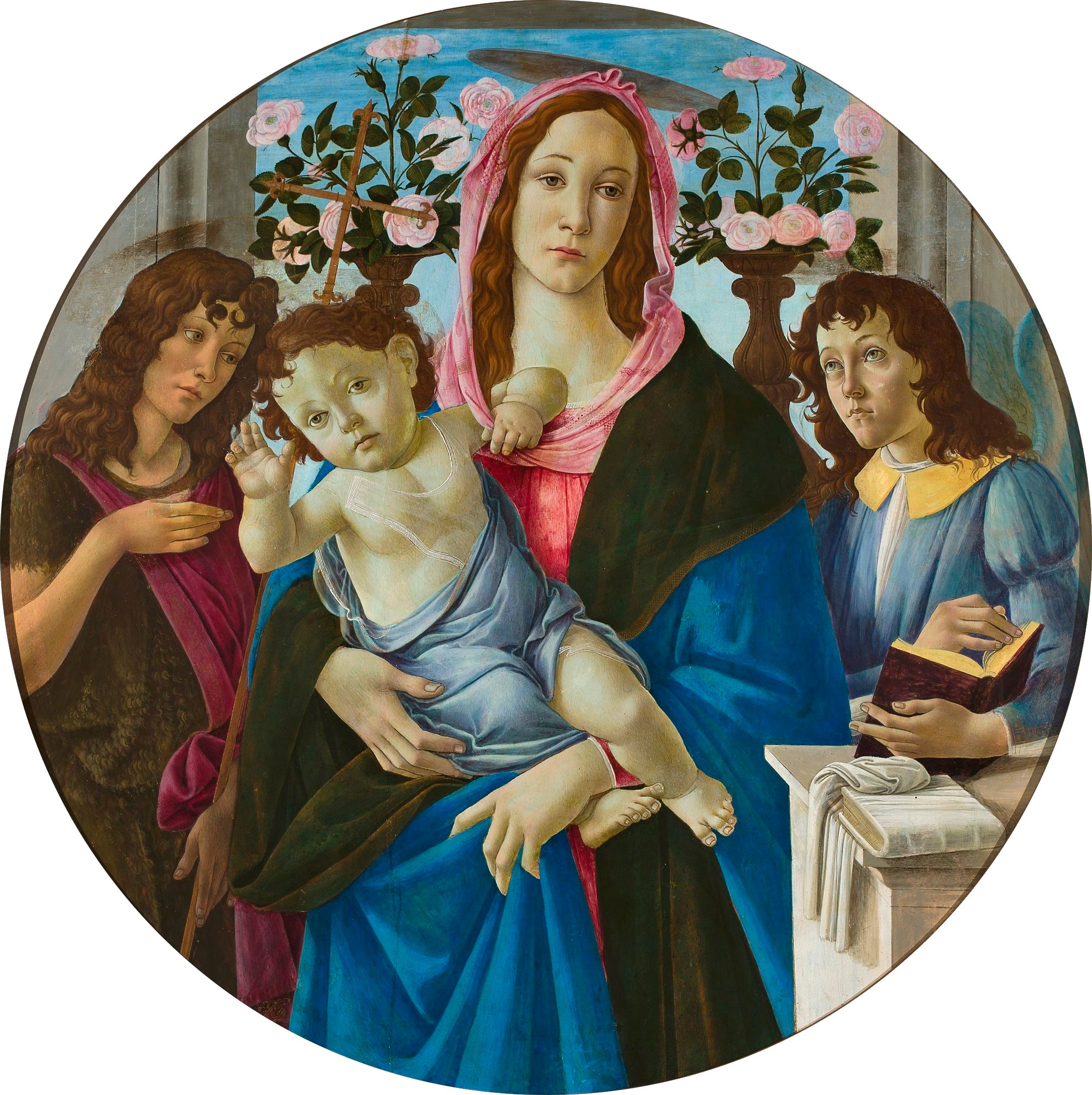 Vierge à l'Enfant avec saint Jean-Baptiste et un ange - Sandro Botticelli