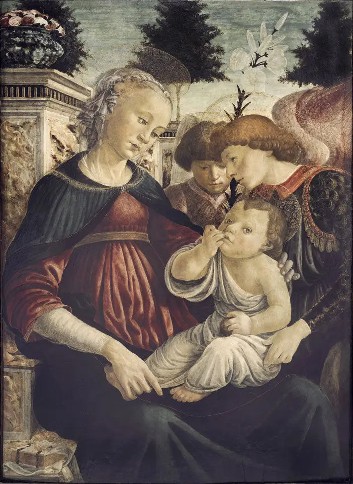 Vierge à l’Enfant et aux deux anges - Sandro Botticelli - Alpha Reproduction