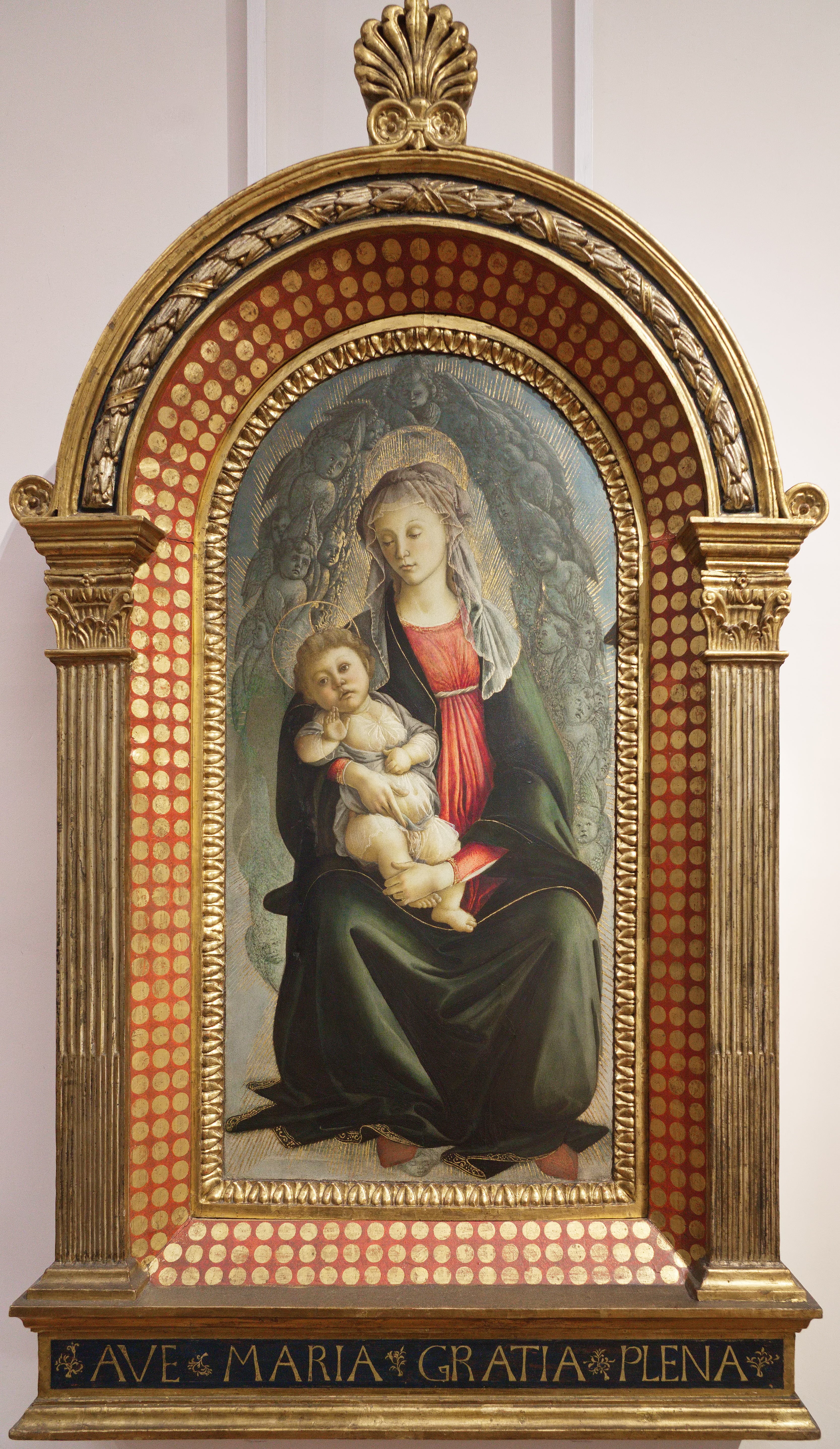 Jomfruen og Barnet i en serafisk herlighet - Sandro Botticelli
