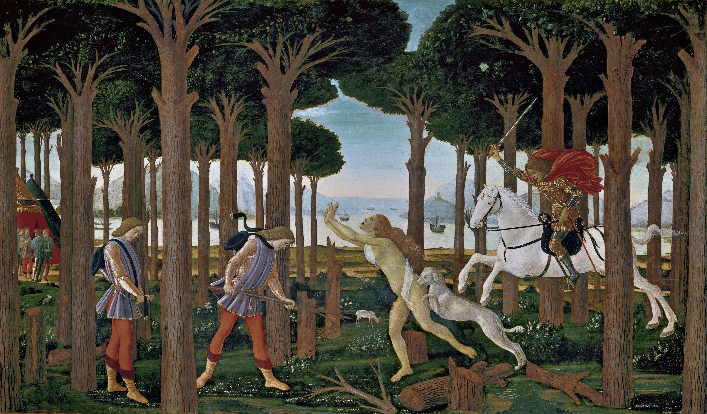 Historien om Nastagio degli Onesti - Sandro Botticelli