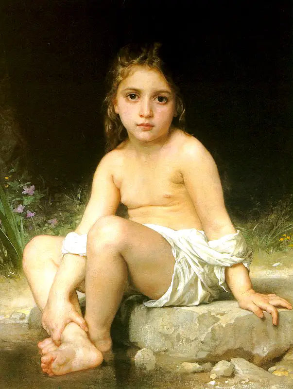 Reproduction du tableau « Enfant au bain - Bouguereau » par Alpha Reproduction en peinture à l’huile
