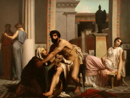 Ulysses gjenkjent av sin amme ved sin tilbakekomst fra Troja - Bouguereau