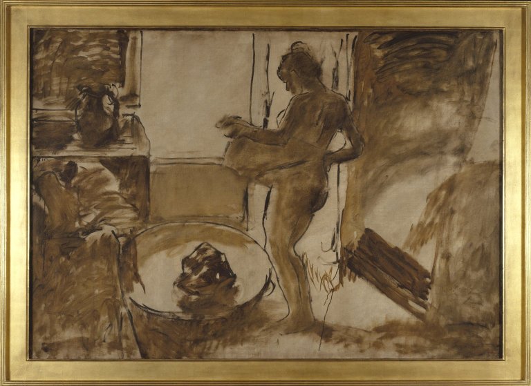 Reproduction du tableau « Femme au Tub - Edgar Degas » par Alpha Reproduction en peinture à l’huile