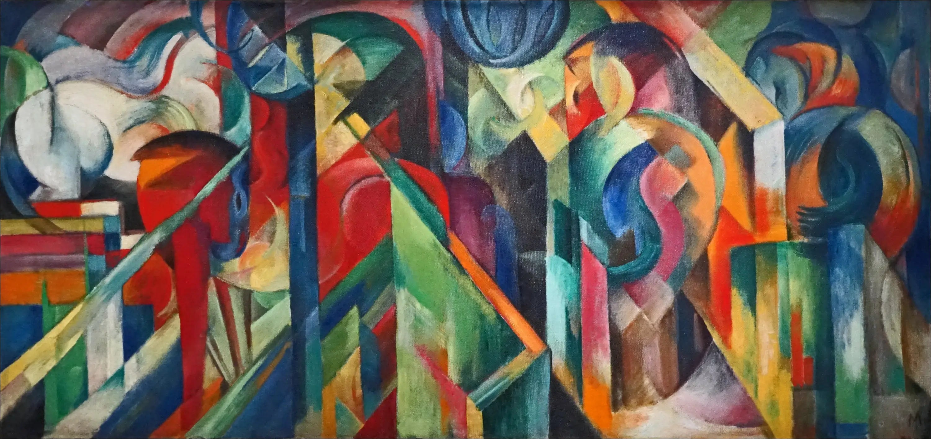 Reproduction du tableau « Écuries - Franz Marc » par Alpha Reproduction en peinture à l’huile