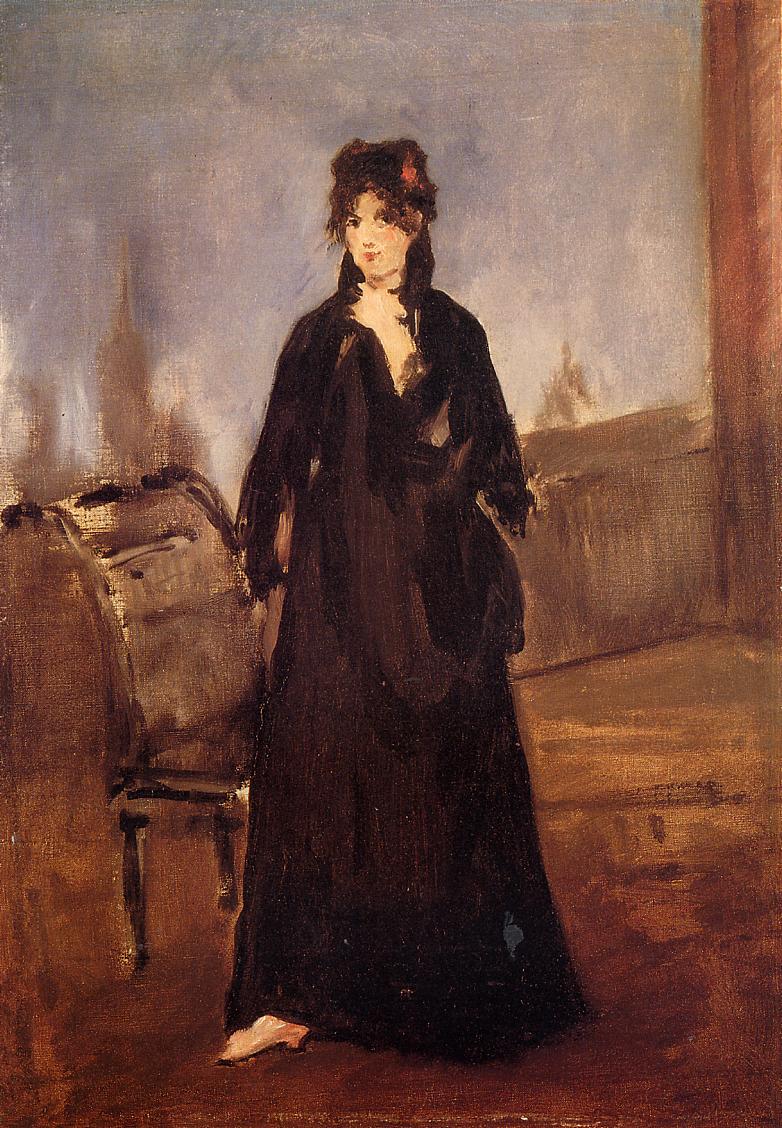 Reproduction du tableau « La Femme au soulier rose (Berthe Morisot) - Édouard Manet » par Alpha Reproduction en peinture à l’huile