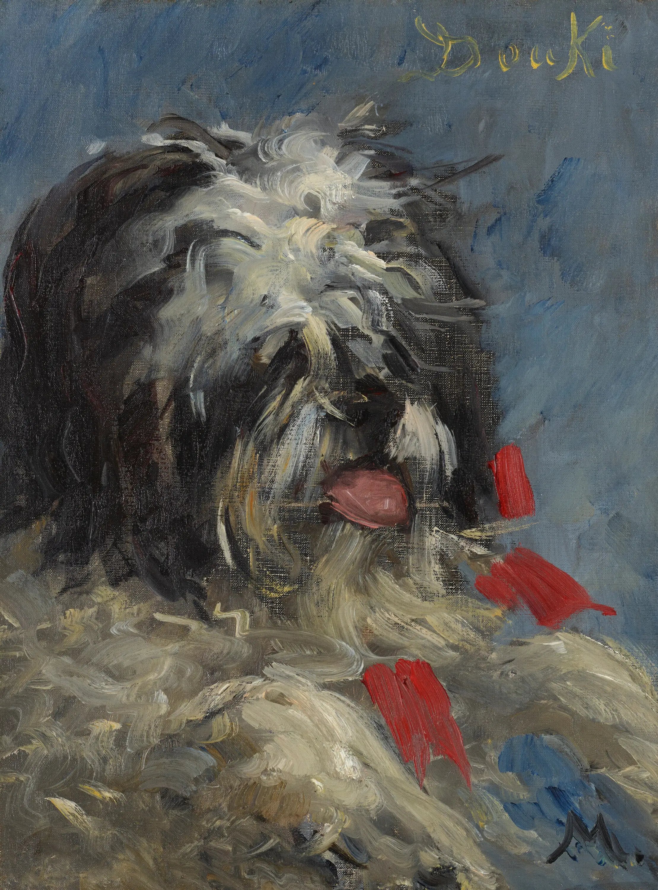 Reproduction du tableau « Le chien 'Donki' - Édouard Manet » par Alpha Reproduction en peinture à l’huile