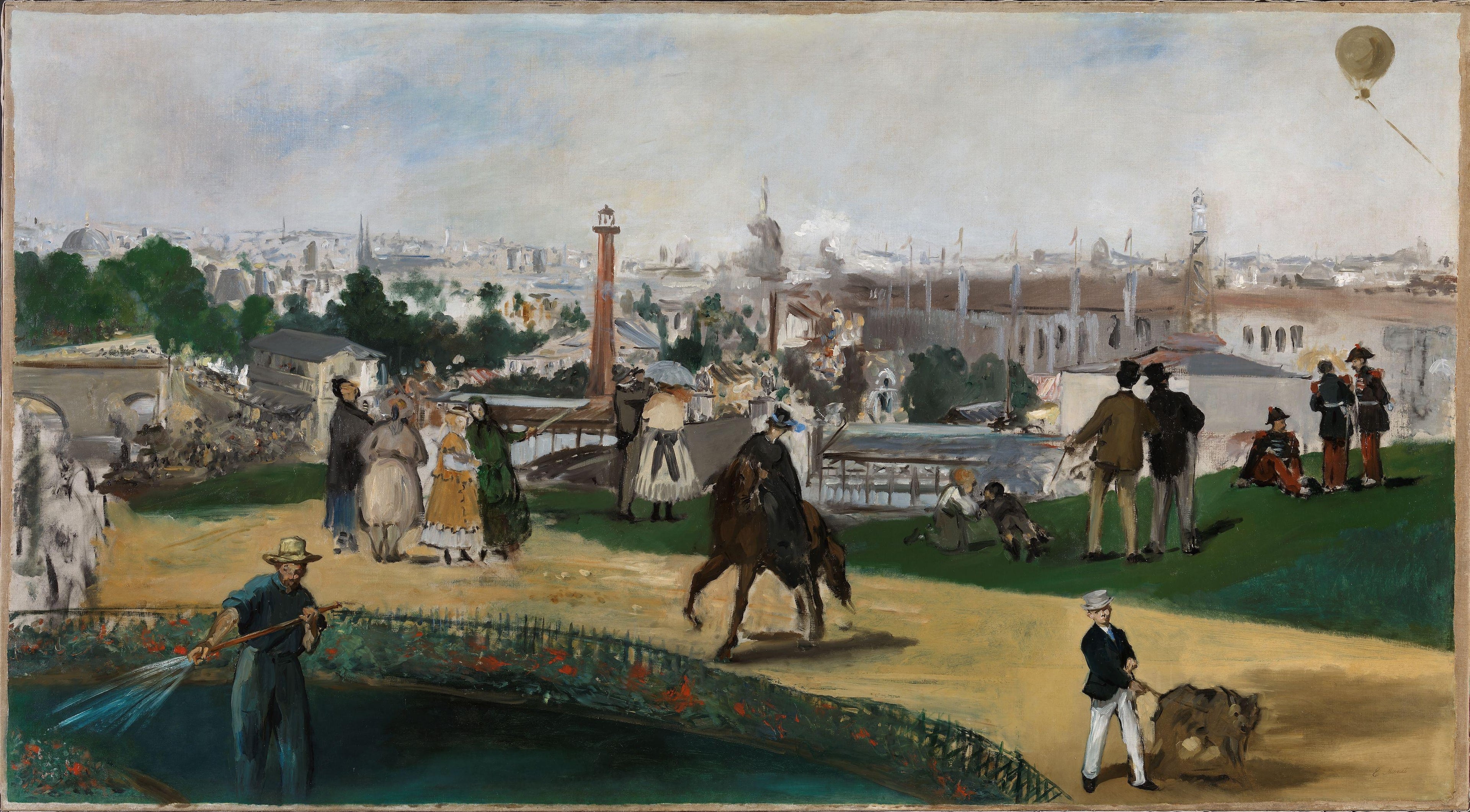 Reproduction du tableau « L'Exposition universelle, Paris 1867 - Édouard Manet » par Alpha Reproduction en peinture à l’huile